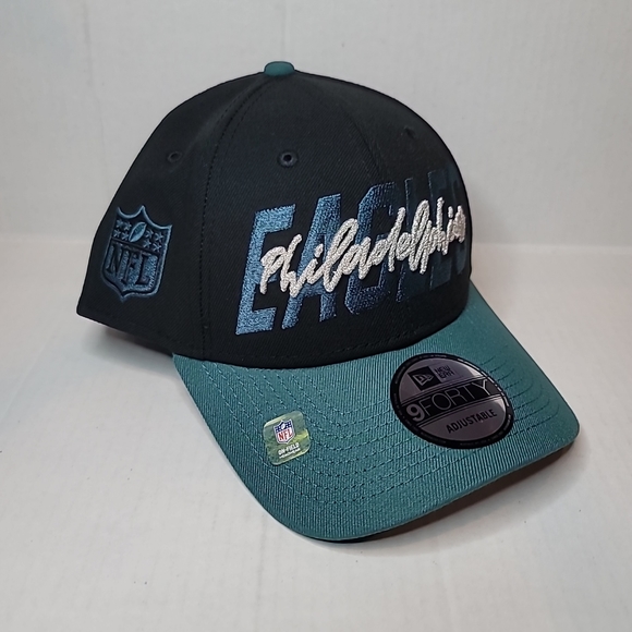 Philadelphia Eagles New Era 2022 NFL Draft 9FORTY Adjustable Cap Hat New - Picture 3 of 6